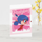 Chibi Ladybug in Parijs Kaart (Gele Bloem)
