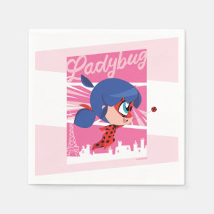 Chibi Ladybug in Parijs Servet