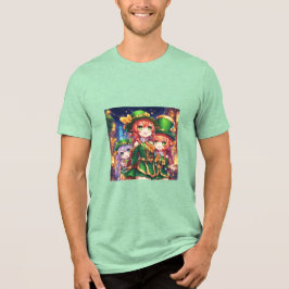 Chibi Leprechauns Tri-Blend Shirt