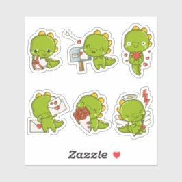 Chibi Leuke Baby Dino Dinosaur Liefde Stickers