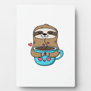 Chibi Luiaard Coffieliefhebber � Cute Kawaii Luiaa Fotoplaat