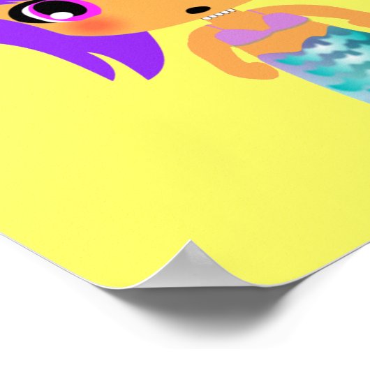 chibi magisch paars haar poster