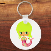 chibi magische zeemeermin 3 sleutelhanger (Voorkant)