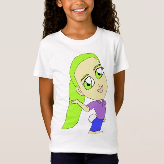 chibi meisje met een konijnenstaart T-shirt (Voorkant)