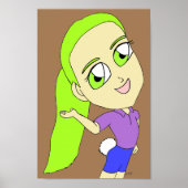 chibi meisje met een poster van de bunny tail (Voorkant)