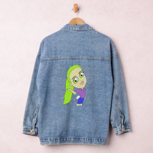 chibi meisje met een staartknoop denim jacket (Hangar)
