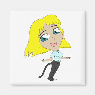 chibi meisje met staart magneet