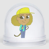 chibi meisje met tijgerstaart sneeuwbol (Voorkant)