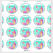 Chibi Mermaids (feuille) stickers de contour (Feuille)