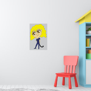 Chibi met een kat als staart poster