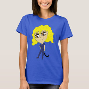 Chibi met een kat als staart t-shirt