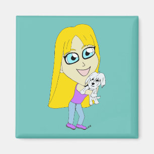 Chibi met een pup magneet
