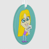 Chibi met een pup ornament (voorkant)