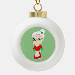chibi mme claus ornement de noël