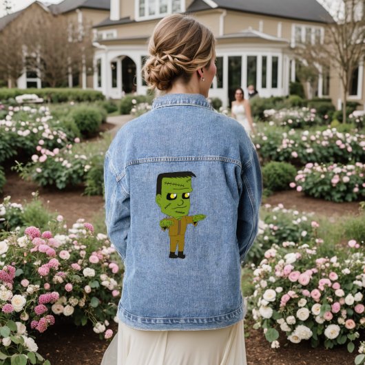 chibi monster denim jacket (Huwelijk Achterkant)