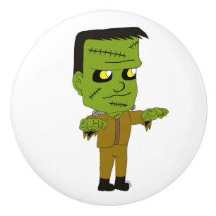 chibi monster keramische knop