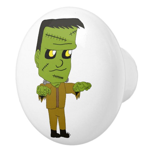 chibi monster keramische knop (Rechts)