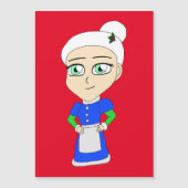Chibi Mrs Claus blauw pak (Voorkant)