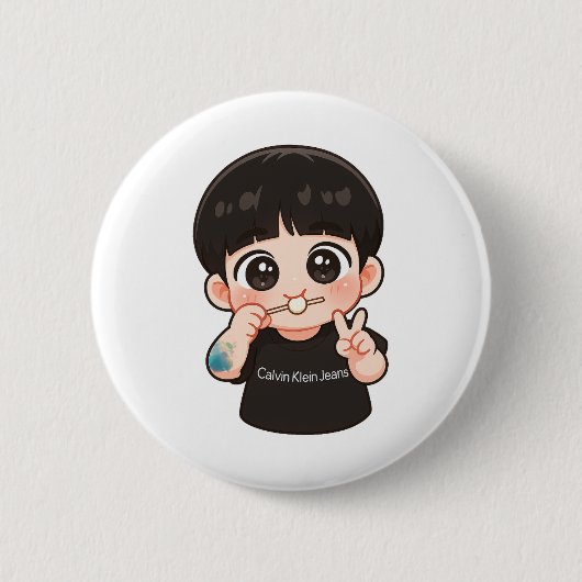 Chibi Music Pin – Golden Era Inspired Badge (Devant)