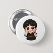 Chibi Music Pin – Golden Era Inspired Badge (Devant & derrière)