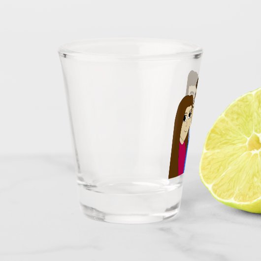 Chibi paar shot glas (Links)