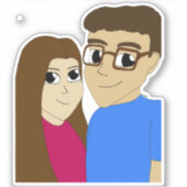 Chibi paar sticker (Voorkant)