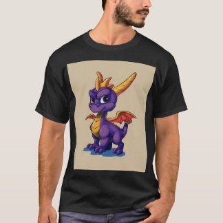 Chibi Paarse Draak Avonturier | Schattig Fantasie T-shirt