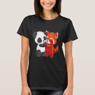 Chibi Panda Beer Knuffels Rode Panda Schattigee Ki T-shirt