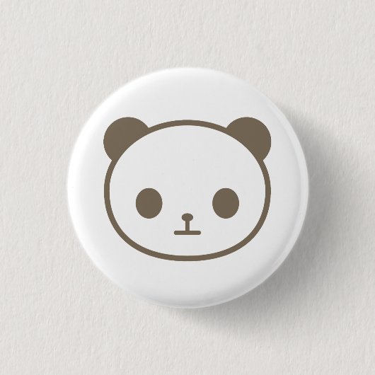 chibi panda ronde button 3,2 cm (Voorkant)