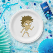 chibi papieren bordje (Feest)