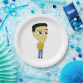 chibi papieren bordje (Feest)