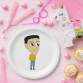 chibi papieren bordje (Feest)