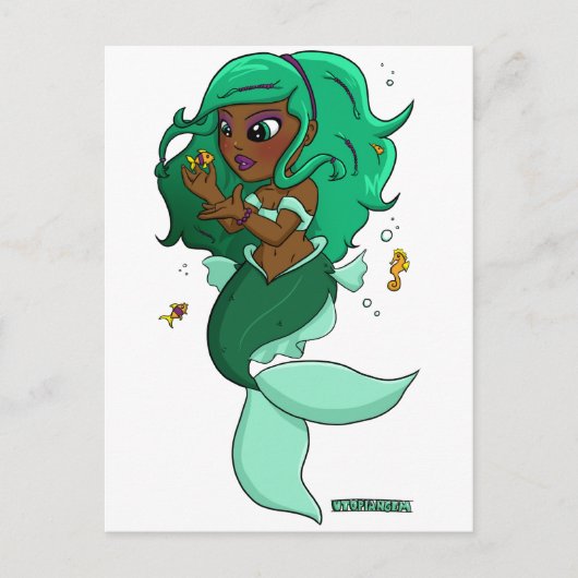 Chibi Pisces Briefkaart (Voorkant)