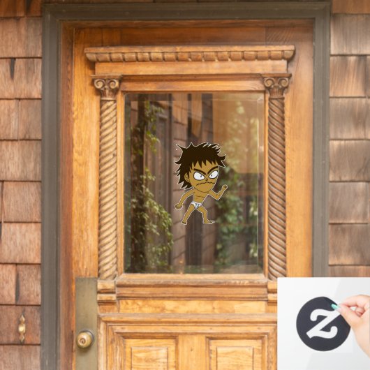 chibi raamsticker (Huis Deur)