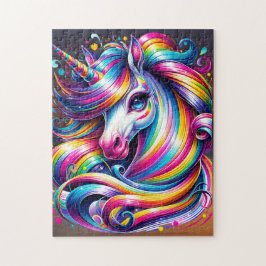 Chibi Rainbow Eenhoorn puzzel