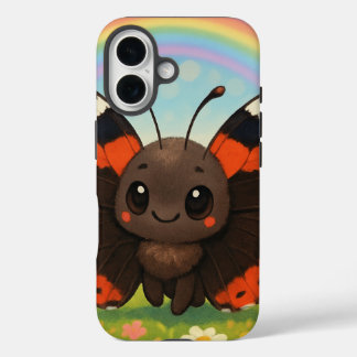 Chibi Red Admiral Butterfly iPhone 16 Hoesje