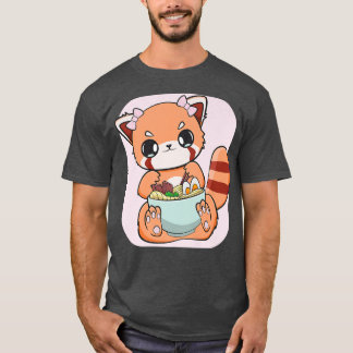 Chibi Red Panda Ramen I houdt van Japanse Ramen T-shirt