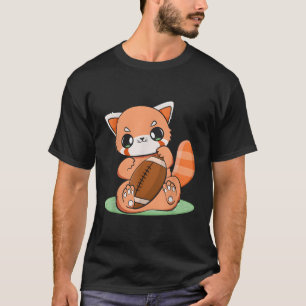 Chibi rode panda met Football sport anime otaku T-shirt