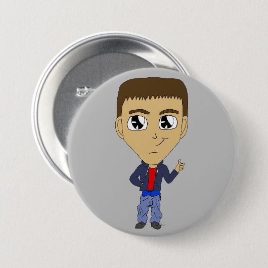 chibi ronde button 7,6 cm (Voorkant /achterkant)