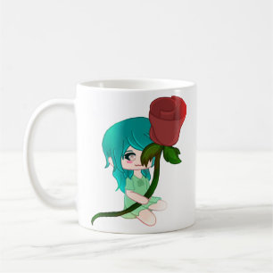 Chibi Roos met een Roos Koffiemok