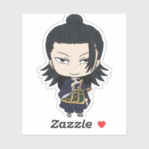 Chibi Samurai Sorcerer - Anime Style Art - Geto Sticker