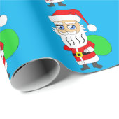 Chibi Santa Claus Cadeaupapier (Rol Hoek)