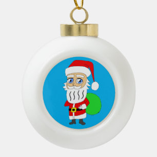 Chibi Santa Claus Keramische Bal Ornament