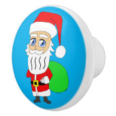 Chibi Santa Claus Keramische Knop (Rechts)