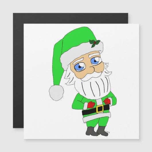 Chibi Santa groene pak (Voorkant / Achterkant)