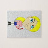 chibi "slechte" meisje legpuzzel (Horizontaal)