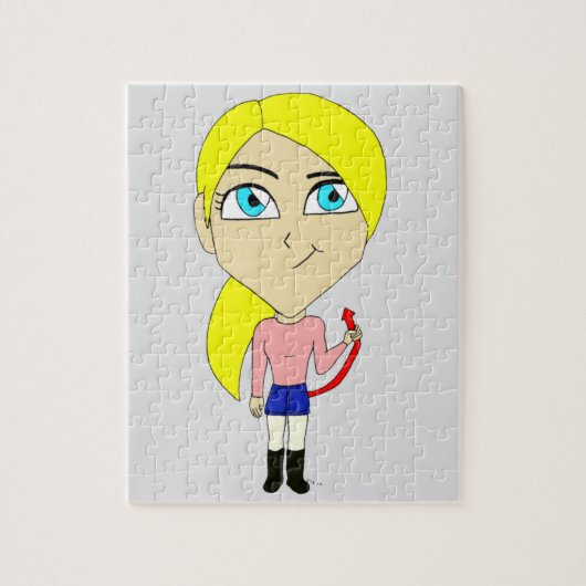 chibi "slechte" meisje legpuzzel (Verticaal)