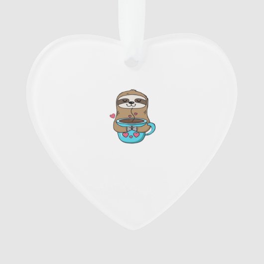 Chibi Sloth Coffee Lover � Cute Kawaii Sloth Huggi (devant)