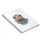 Chibi Sloth Coffee Lover – Schattigee Kawaii Sloth Notitieboek (Rechterzijde)