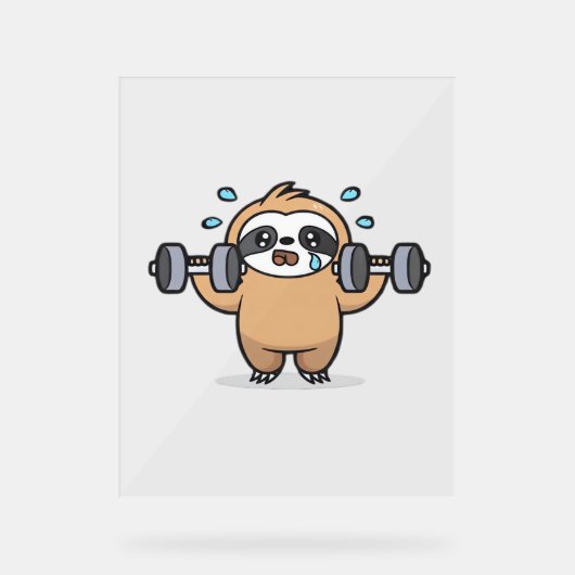 Chibi Sloth Gym Échec - Cute Kawaii Drôle Entraîne (Recto)